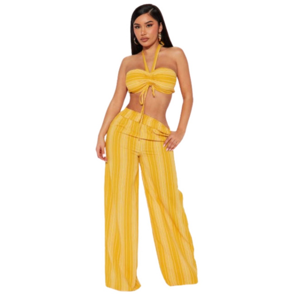 NWT New Addition Mustard Yellow Pant Set M